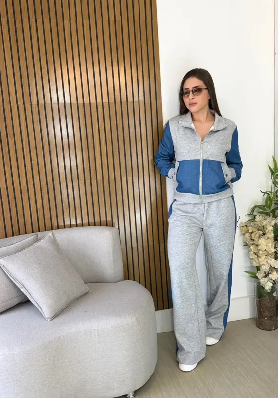 Aero Look cinza com jeans